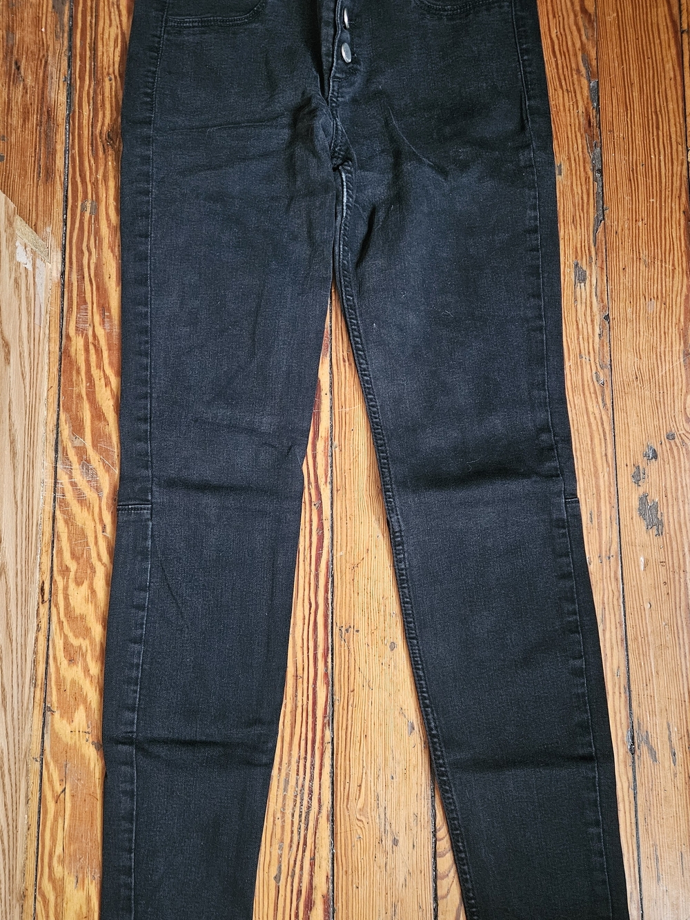 Abercrombie & Fitch Black High-Rise Super Skinny Jeans.